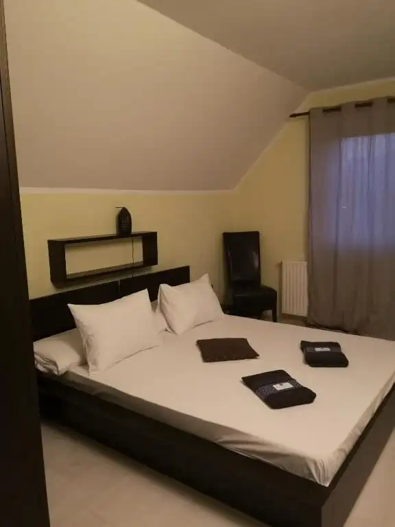 Comfortable bedroom with modern decor in Bicaz property for sale.
