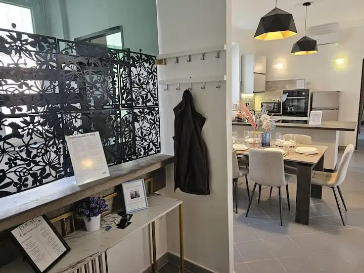 Spacious and stylish 3-bedroom apartment interior in Frascati, Rome, featuring contemporary decor an.