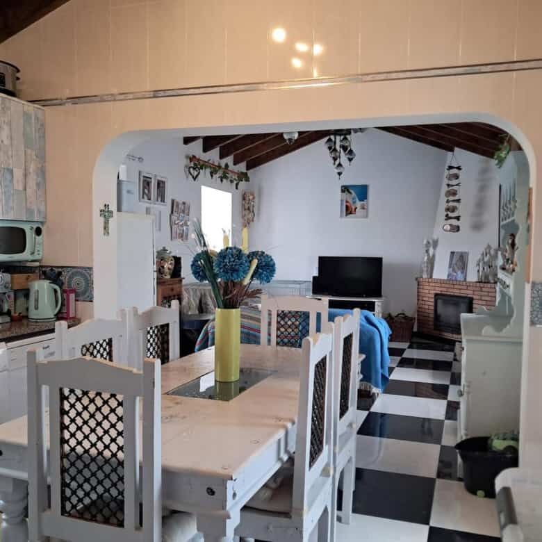 Interior view of a bright, cozy living room in a villa in Castro Marim, Faro Algarve.