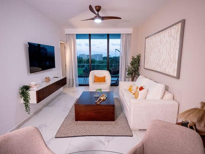 Modern 2-bedroom apartment in Cana Rock STAR, Punta Cana, Dominican Republic.