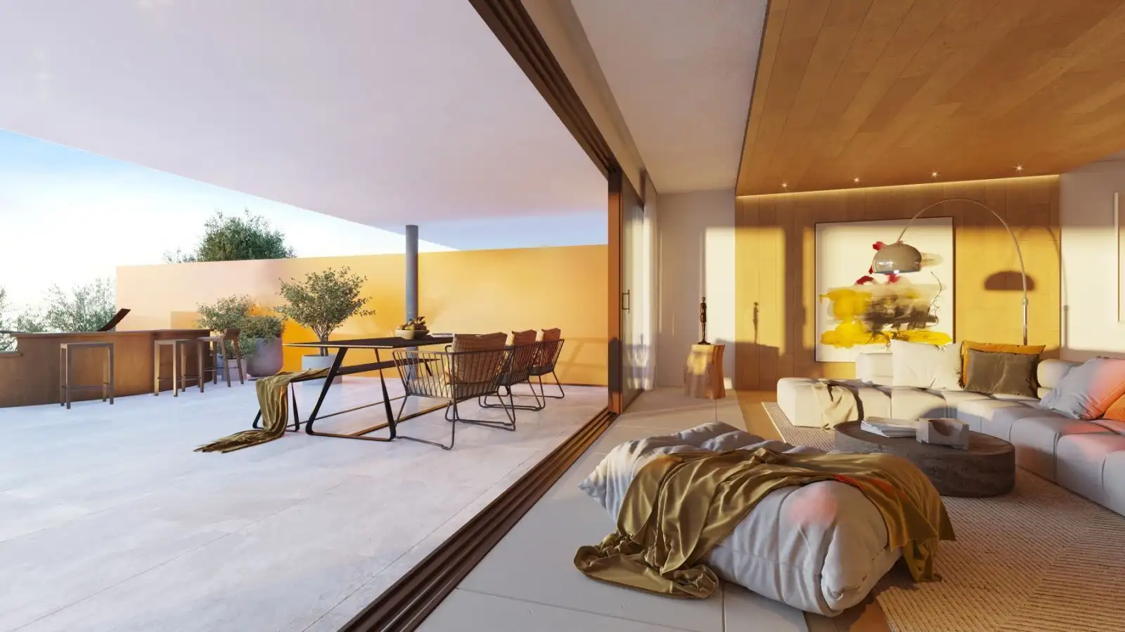 Bright 2-bedroom apartment with spacious terrace in Carvajal, Costa del Sol.