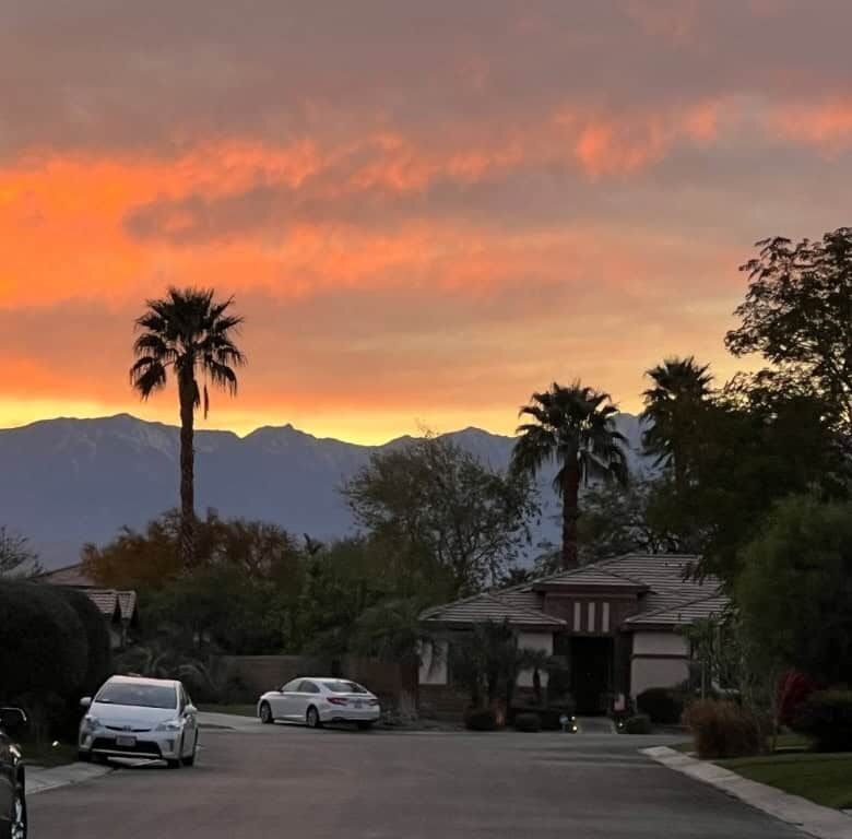 Elegant 4-bedroom villa with stunning sunset views in Indio, California. Perfect for luxury living a.