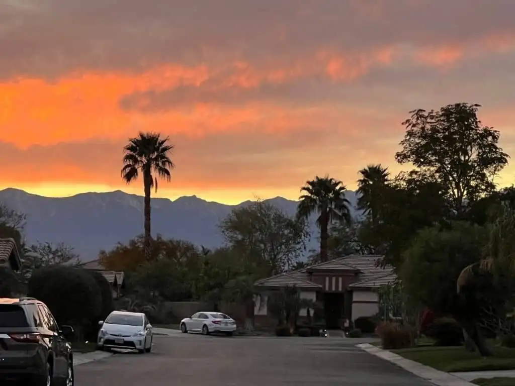 Elegant 4-bedroom villa with stunning sunset views in Indio, California. Perfect for luxury living a.