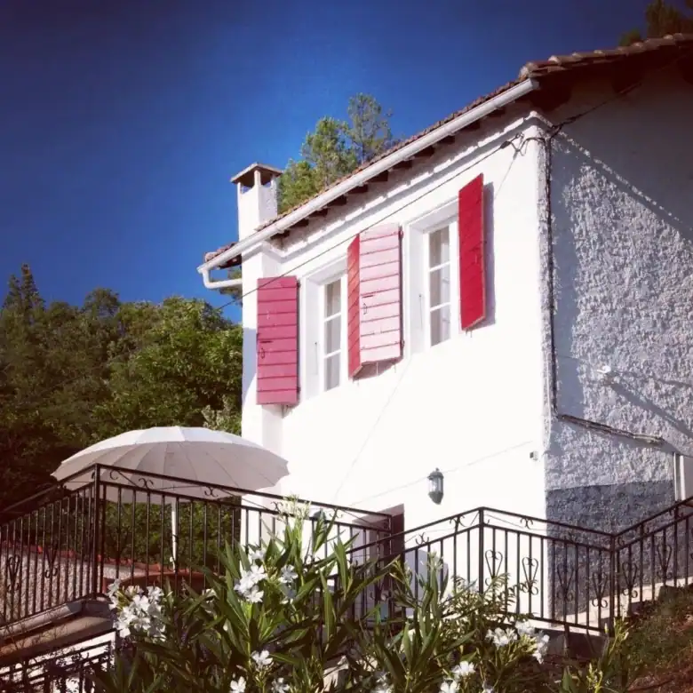 Chataigneraie gite complex with 14 bedrooms for sale in Sahorre, offering scenic mountain views.