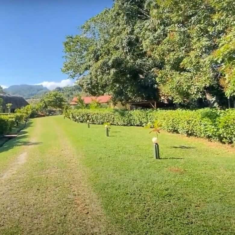 Beautiful park estate with lush greenery and scenic views in the Dominican Republic.