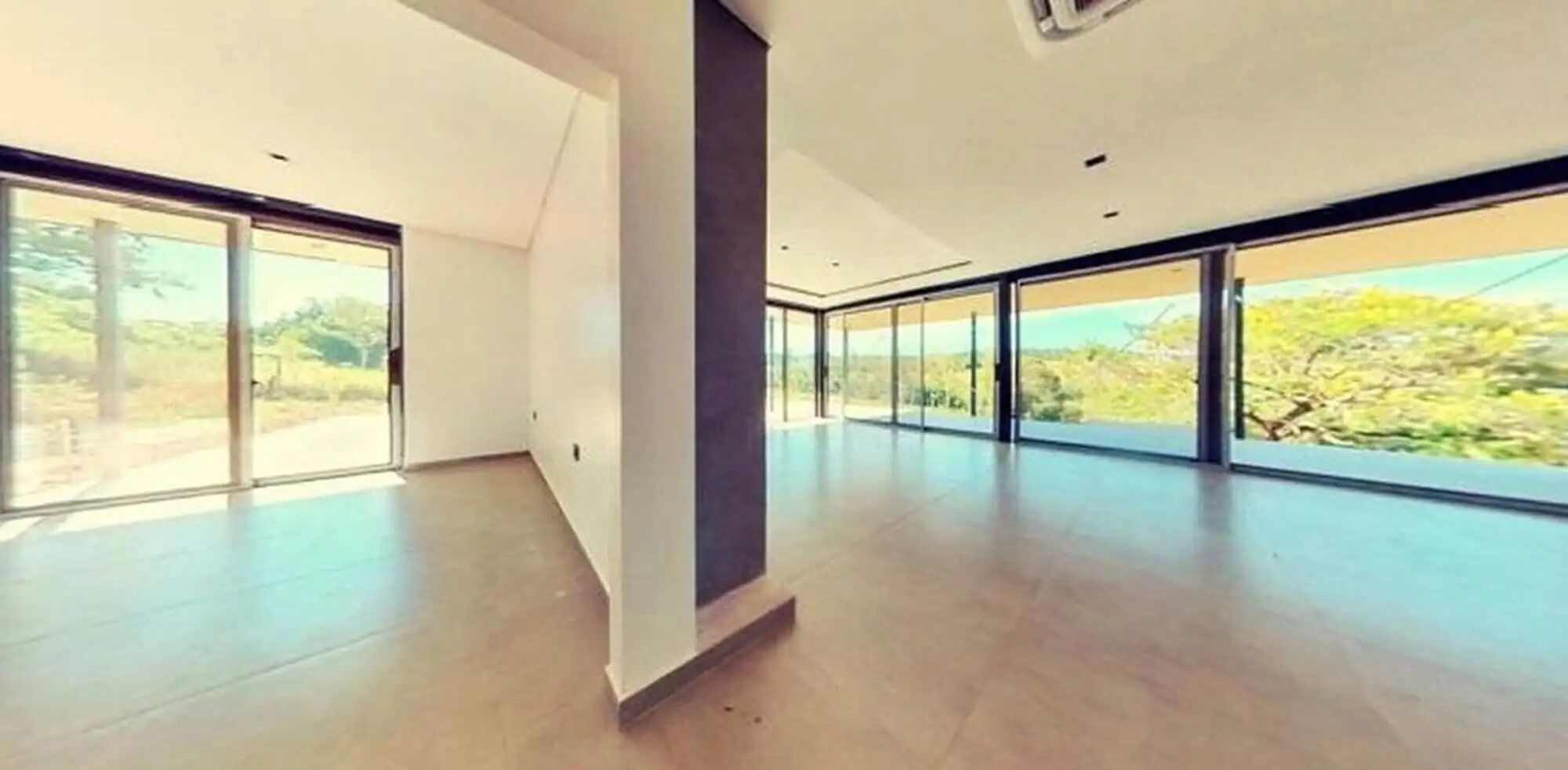 Luxury vacation villa with pool in Paraguay, modern design, spacious interiors, and panoramic views.