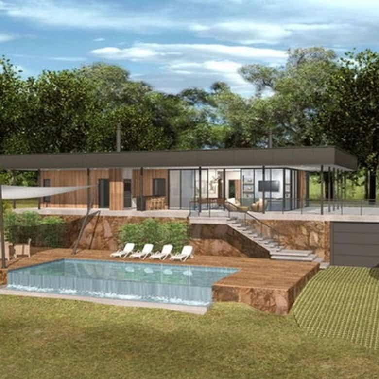Elegant modern villa with outdoor pool and spacious terrace in Paraguay. Perfect for relaxing vacati.