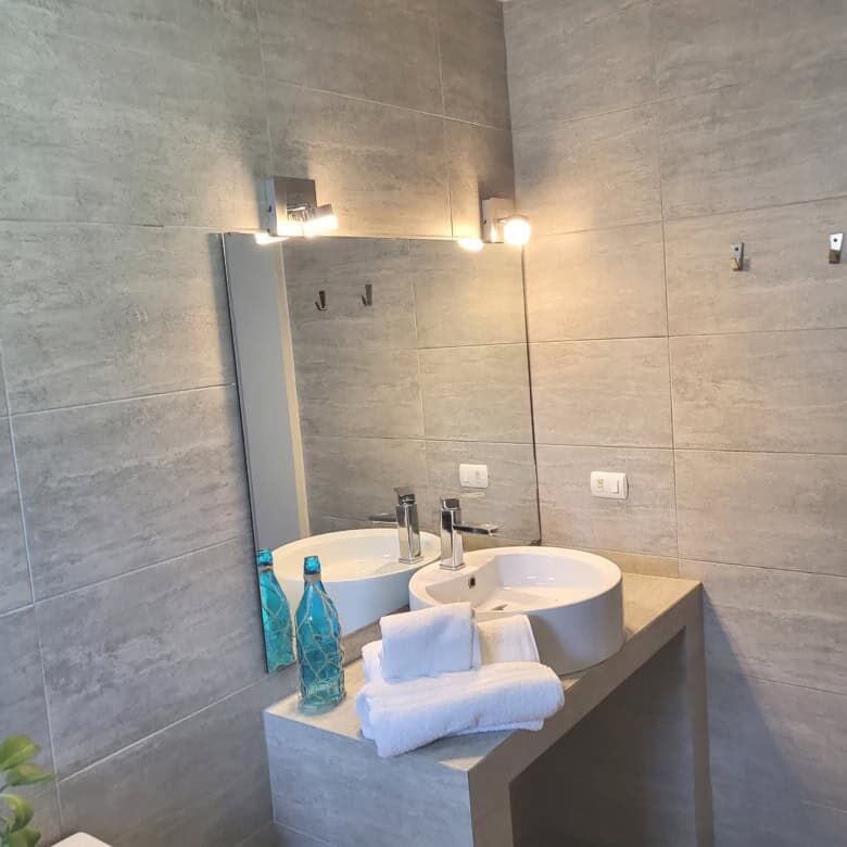 Beautiful bathroom with modern fixtures in Sosua, Dominican Republic.
