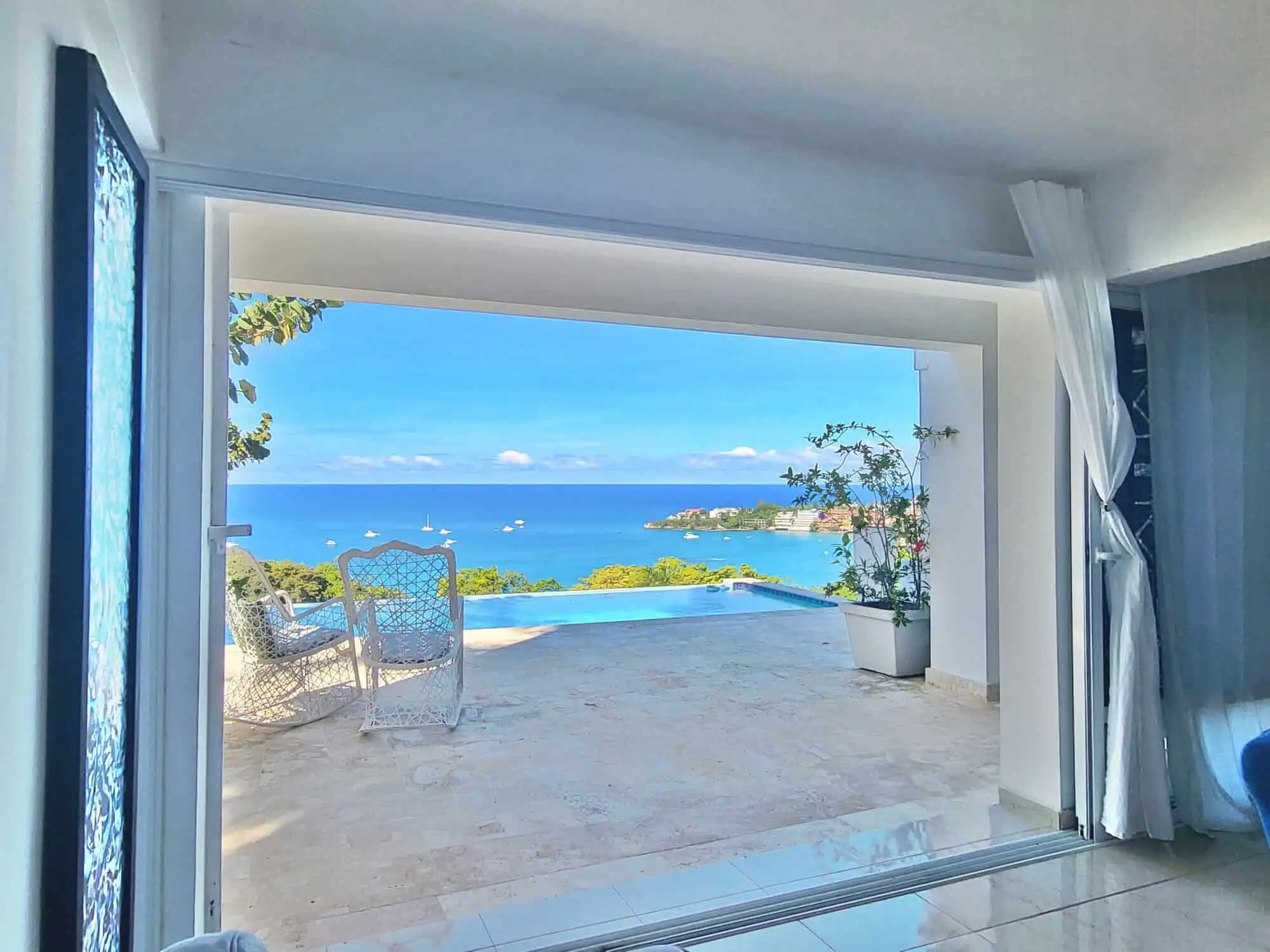 Beautiful ocean view from the Playa Sosua Hilltop Estate in Sosua, Dominican Republic. Perfect for l.