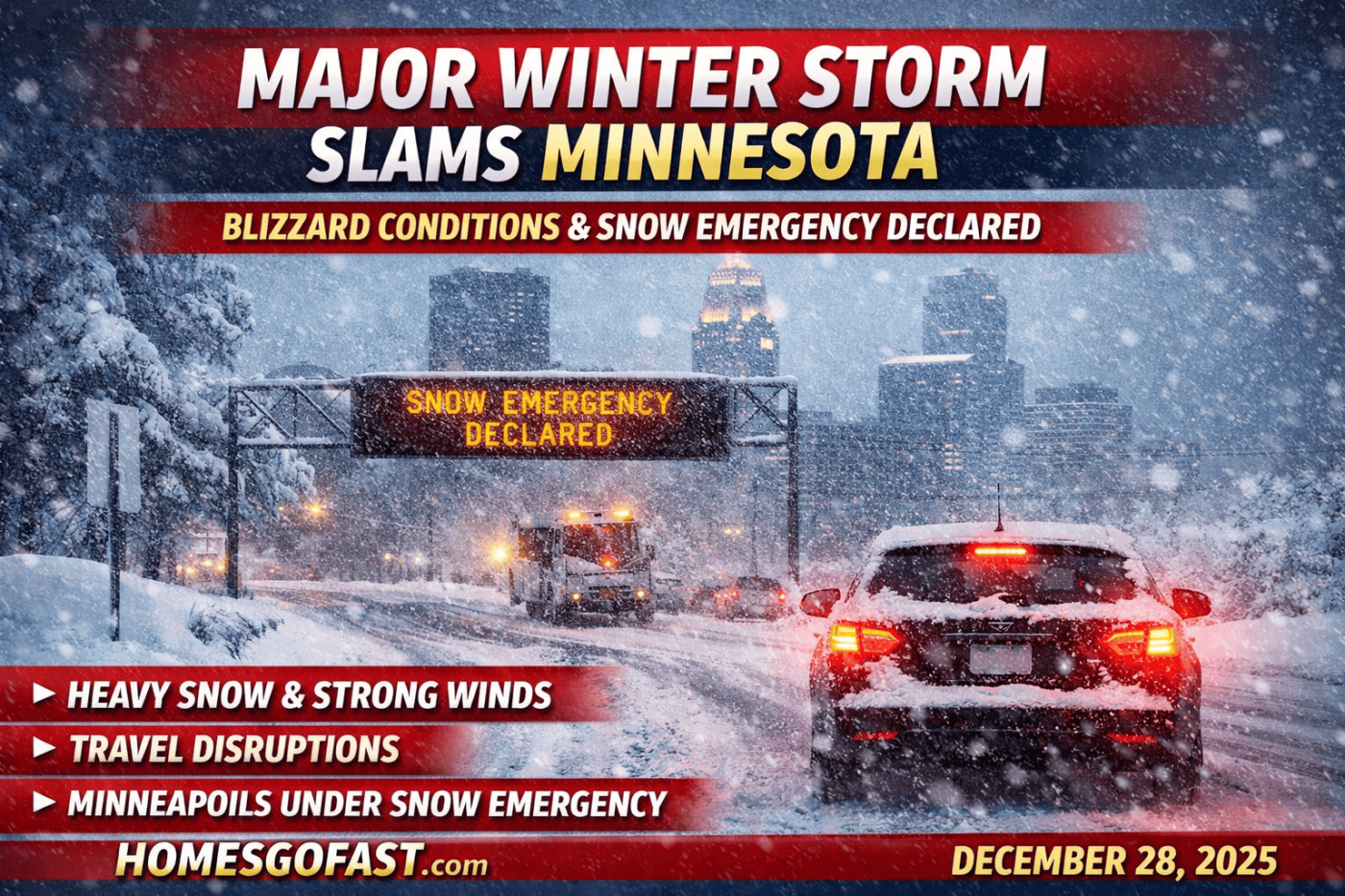 Major Winter Storm Hits Minnesota