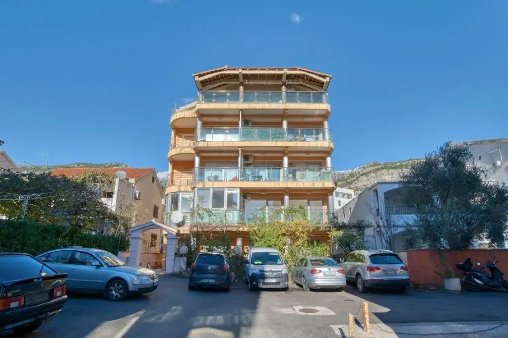 Spacious 2-bedroom apartment with sea views in Budva, Montenegro, perfect for investment or holiday.