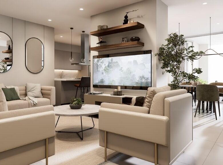Modern luxury condo living in Tijuana featuring spacious, stylish interiors and contemporary design.