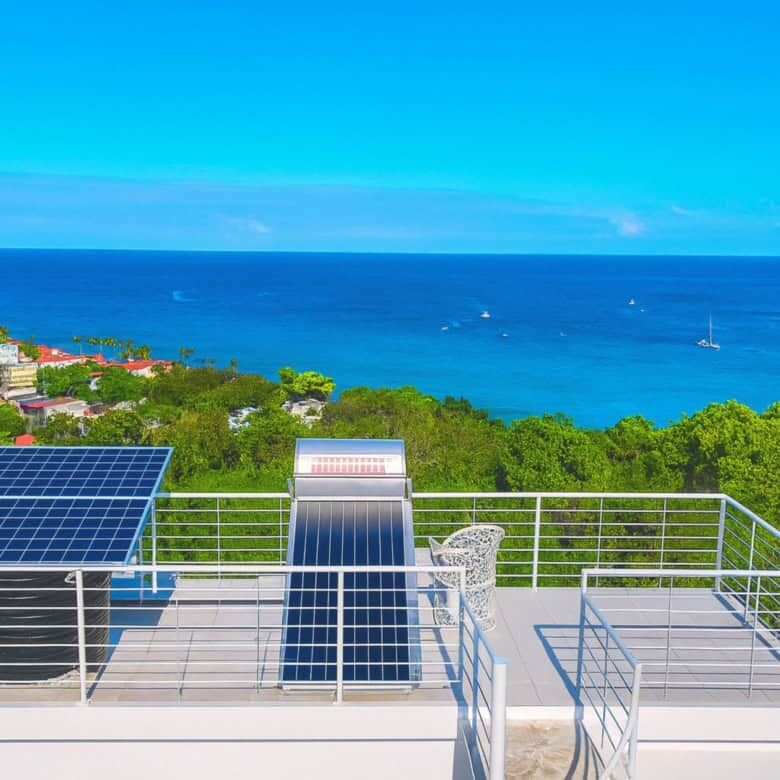 Beautiful ocean view from Sosua hilltop estate in the Dominican Republic.