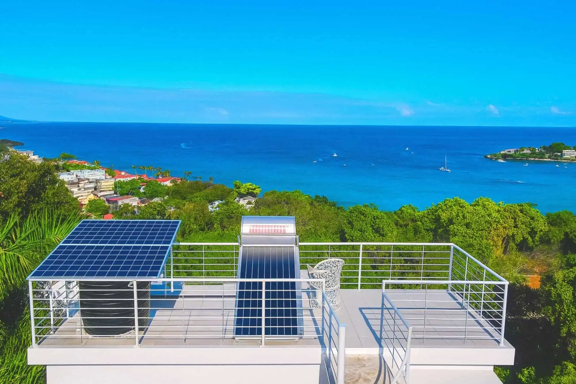 Beautiful ocean view from Sosua hilltop estate in the Dominican Republic.