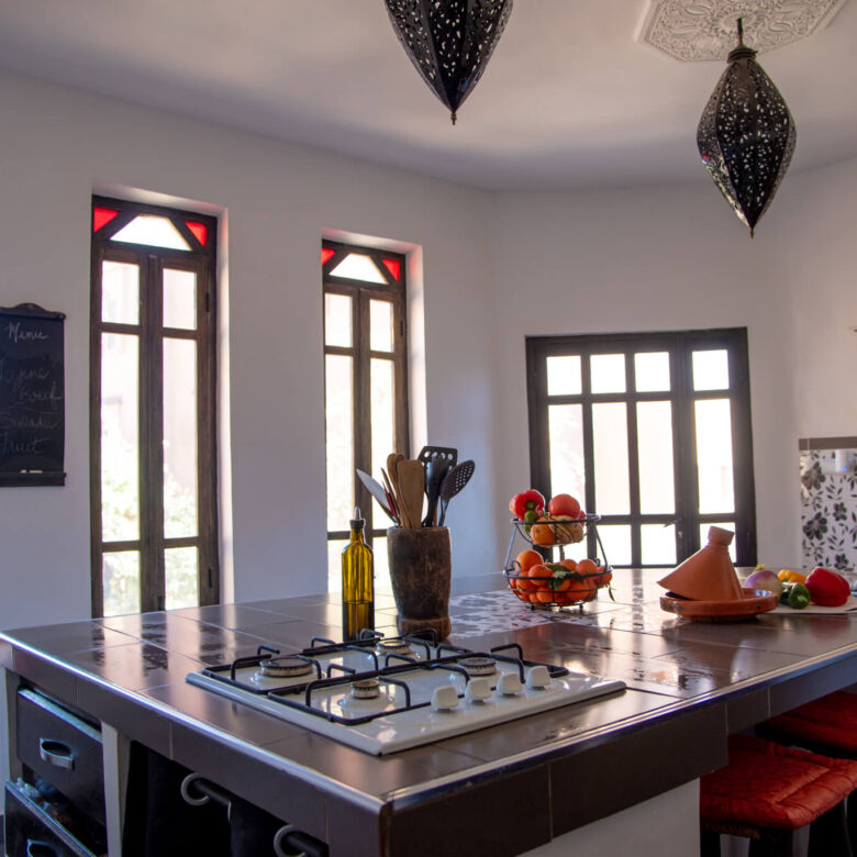 Kitchen of Kasbah Tiziri Hotel for Sale in Imzough.