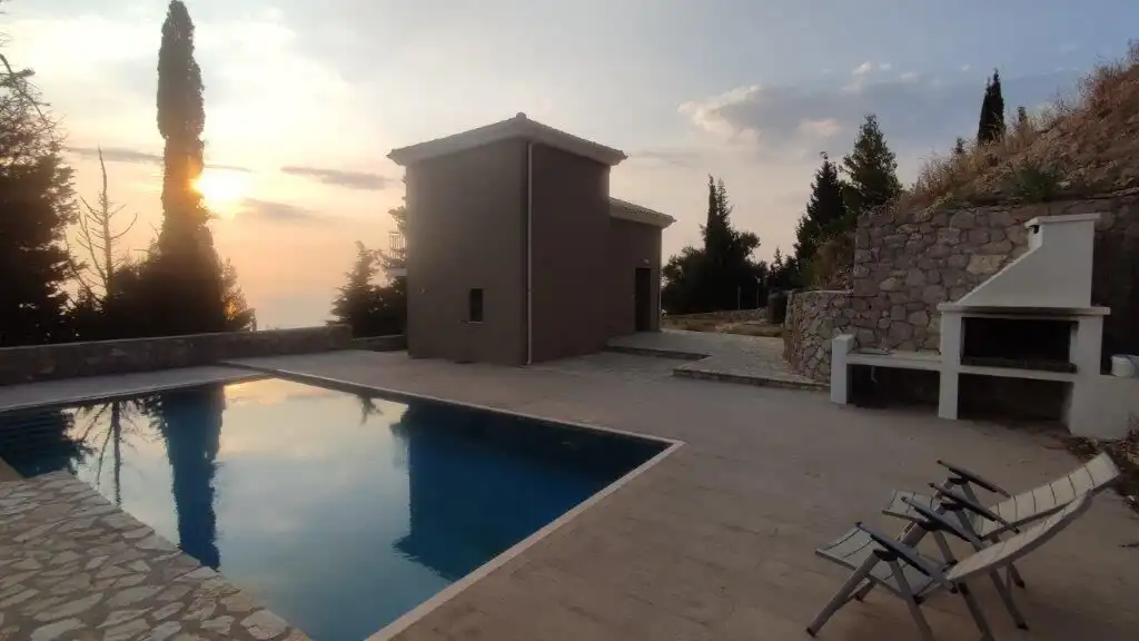 Elegant villa with private pool in Athani Lefkada for sale.