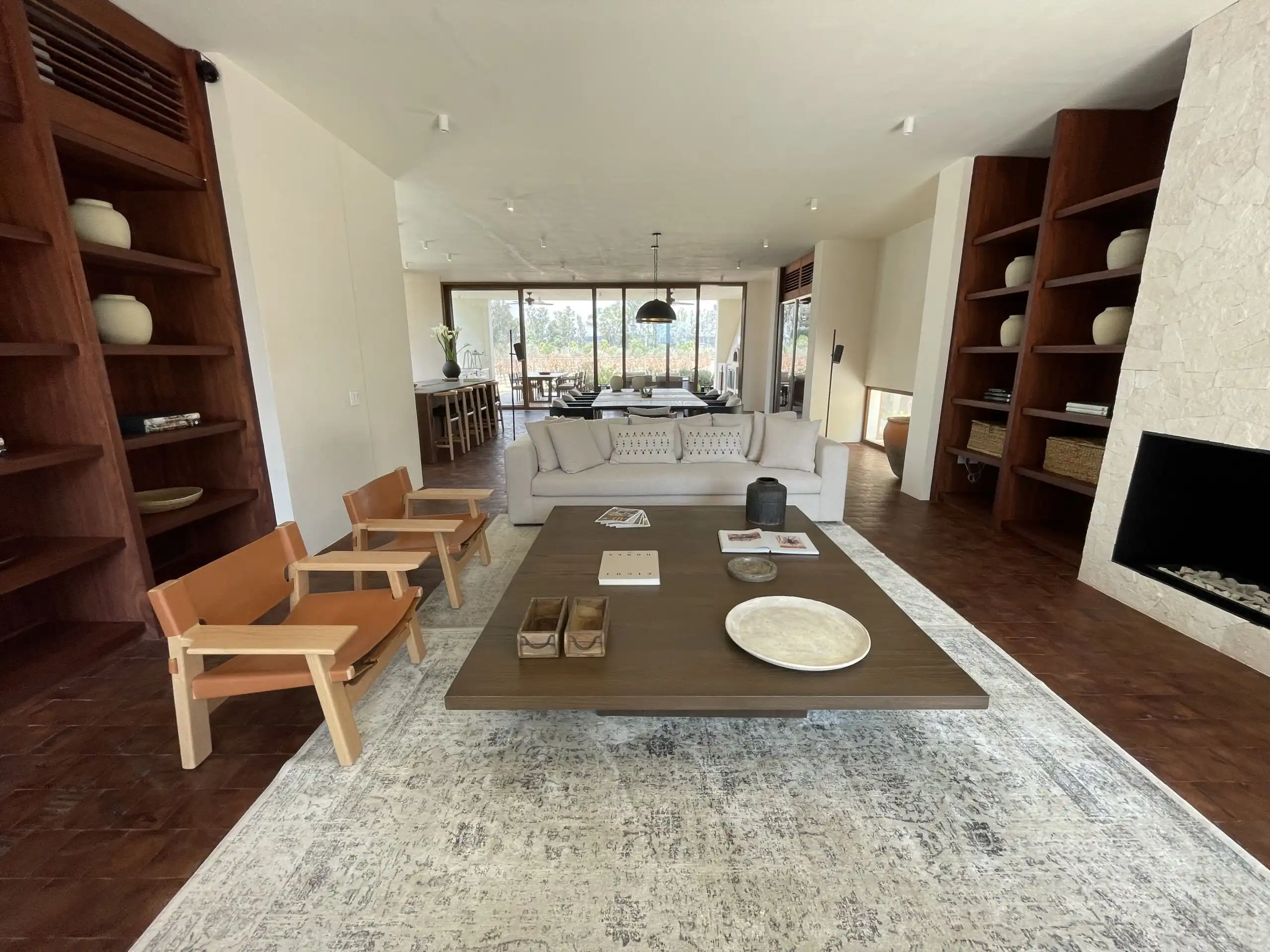 Luxury Vineyard Estate Interior Elegant living room with modern decor in San Miguel de Allende.