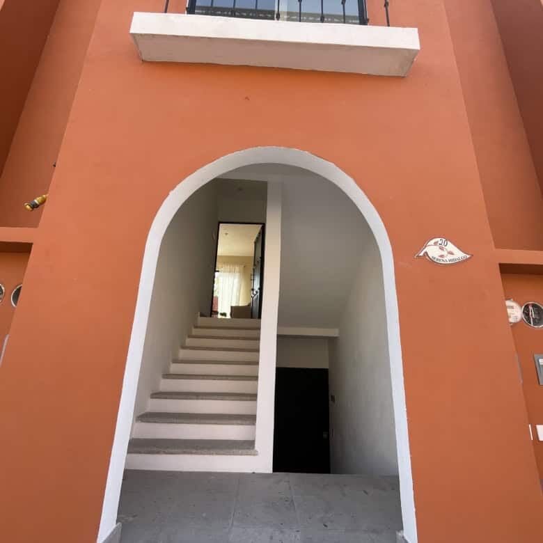 Entrance of a colorful residential home in San Miguel de Allende, Mexico.