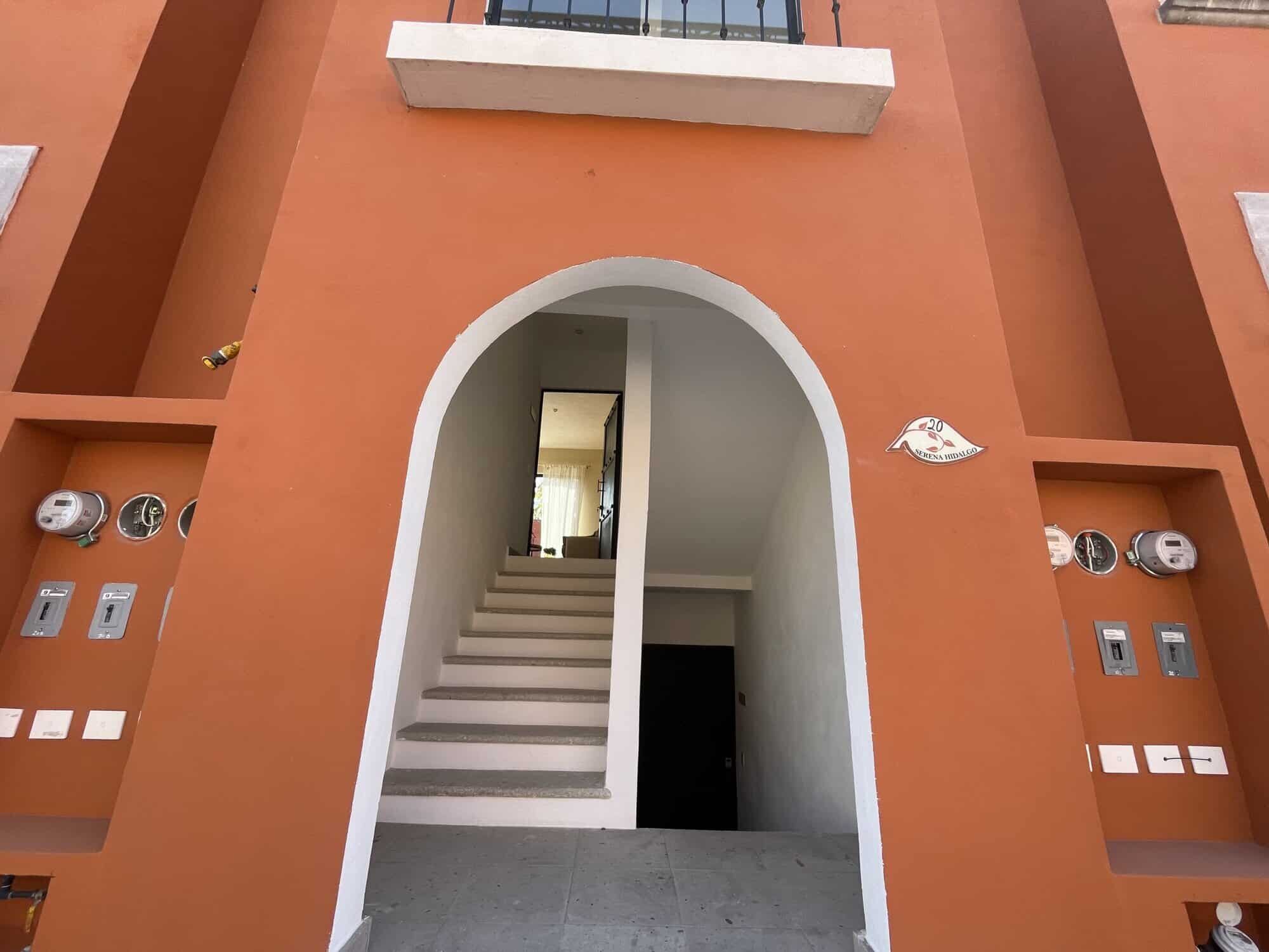 Entrance of a colorful residential home in San Miguel de Allende, Mexico.