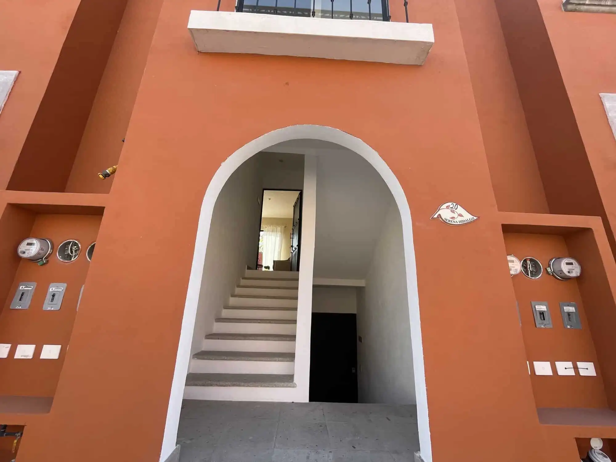 Entrance of a colorful residential home in San Miguel de Allende, Mexico.