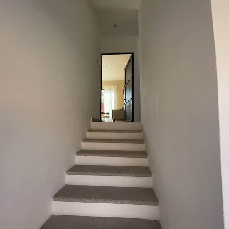 Modern interior staircase in a new home in San Miguel de Allende.