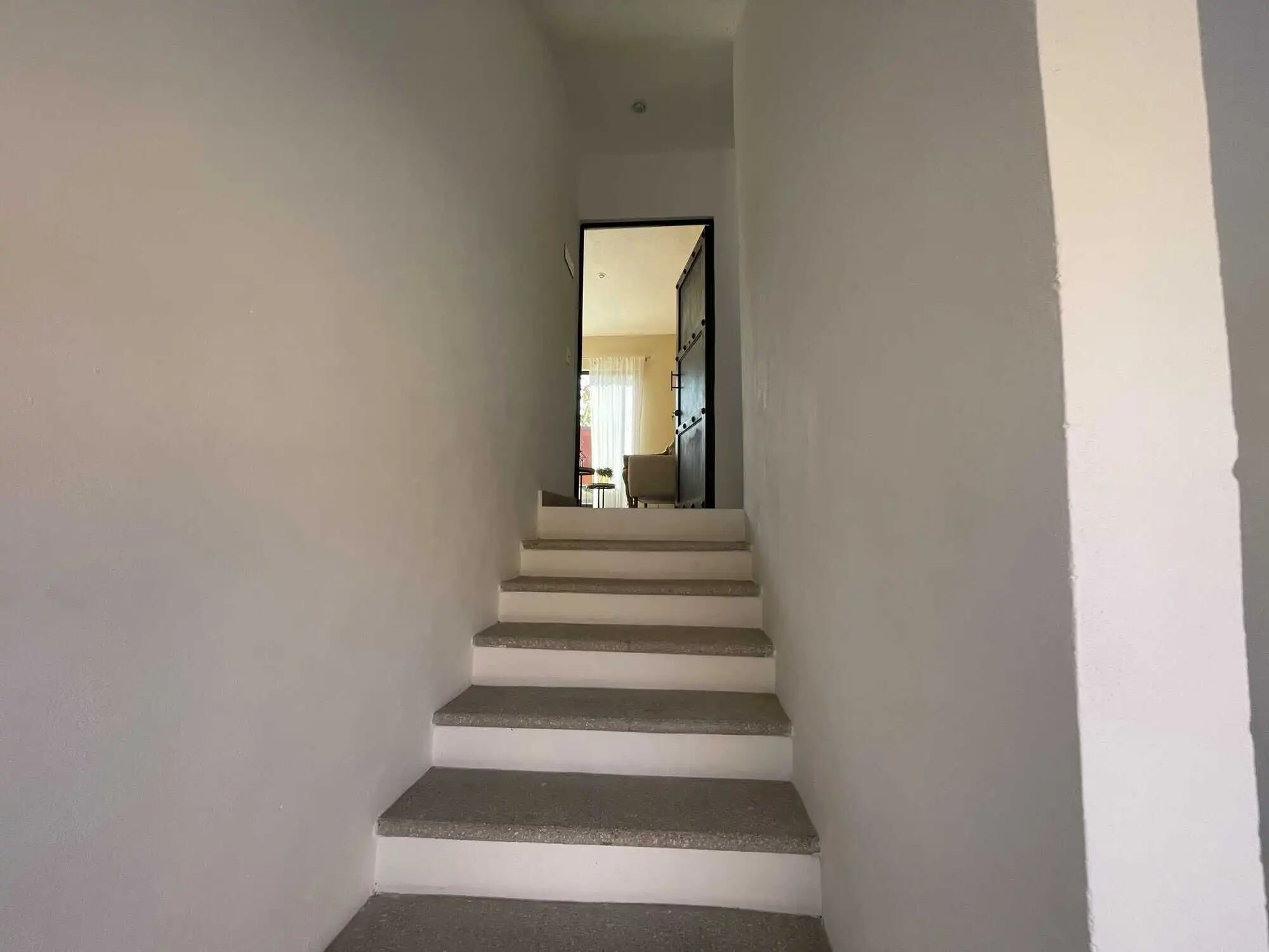 Modern interior staircase in a new home in San Miguel de Allende.