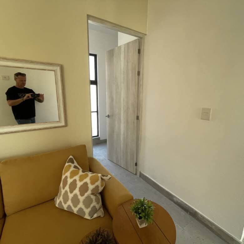 Interior view of the Aldama 2-bedroom model home in La Serena Residencial, San Miguel de Allende.