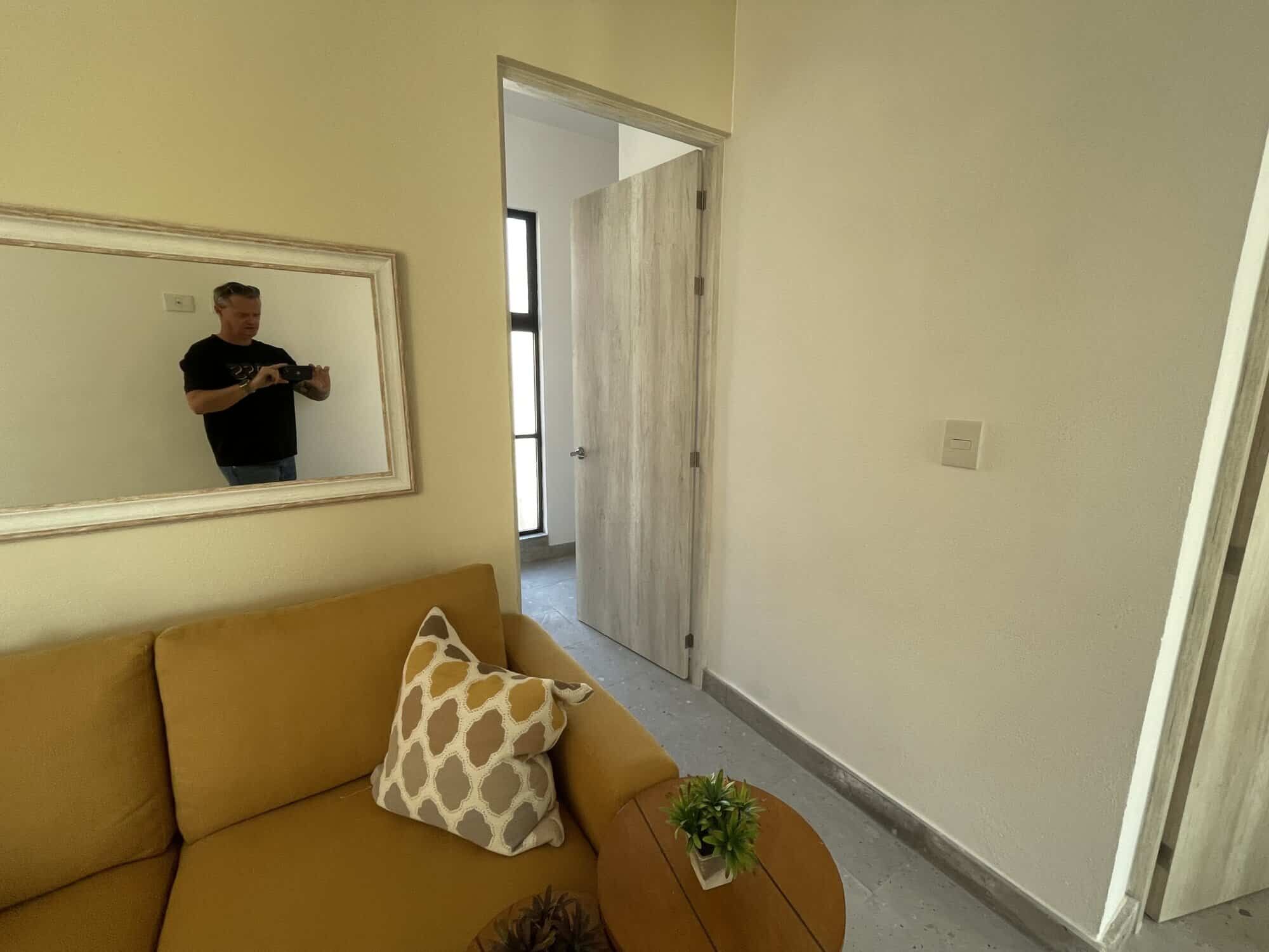 Interior view of the Aldama 2-bedroom model home in La Serena Residencial, San Miguel de Allende.