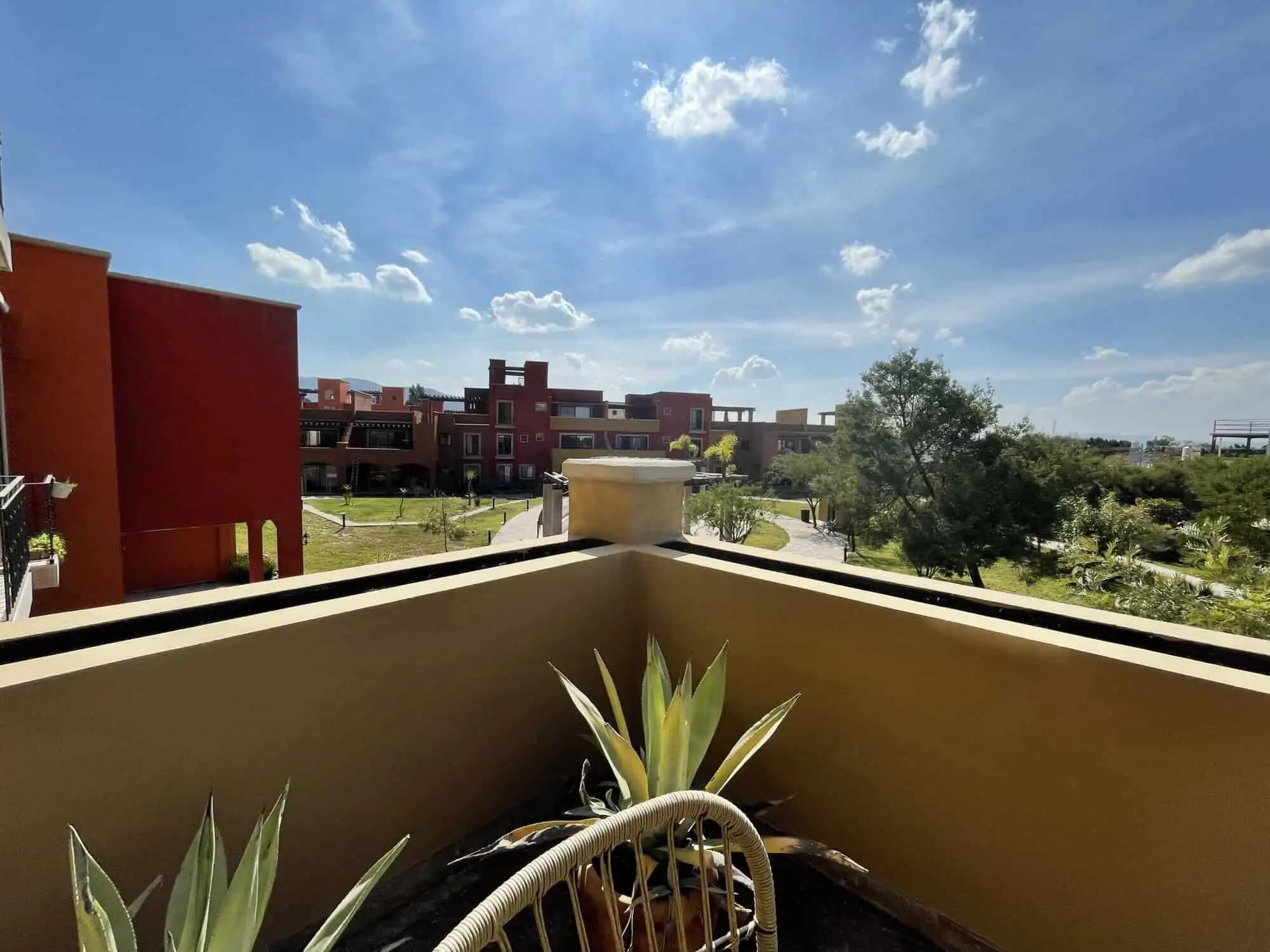 Beautiful view from the balcony of a modern colonial-style house in La Serena SMA.