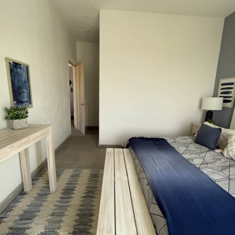 Modern bedroom with stylish decor in Santo Domingo home tour.