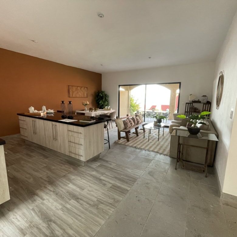 Interior view of a modern colonial-style 3-bedroom home in La Serena, San Miguel de Allende.