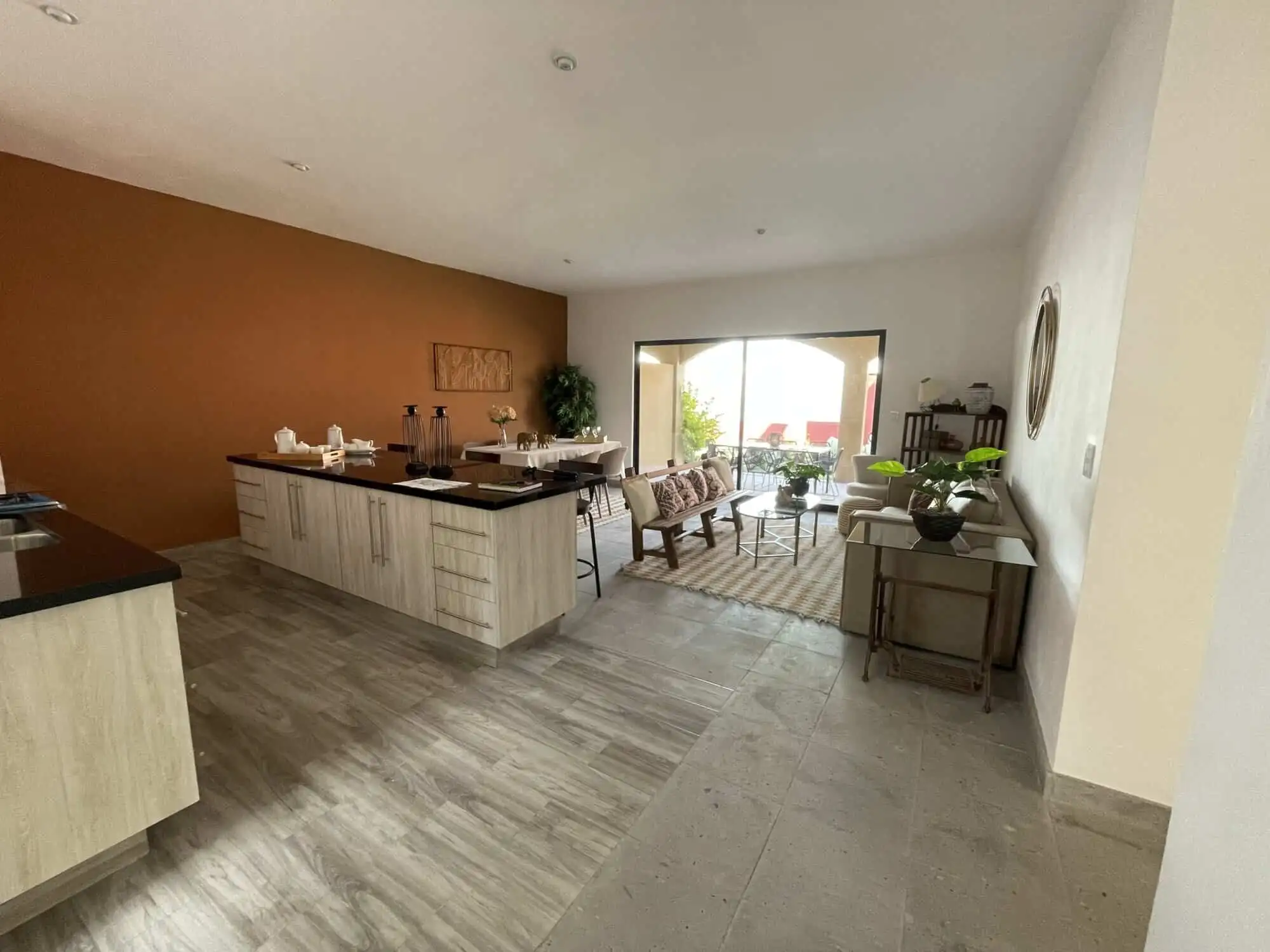 Interior view of a modern colonial-style 3-bedroom home in La Serena, San Miguel de Allende.