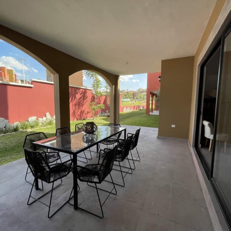 Beautiful covered patio with outdoor dining area in La Serena, San Miguel de Allende.