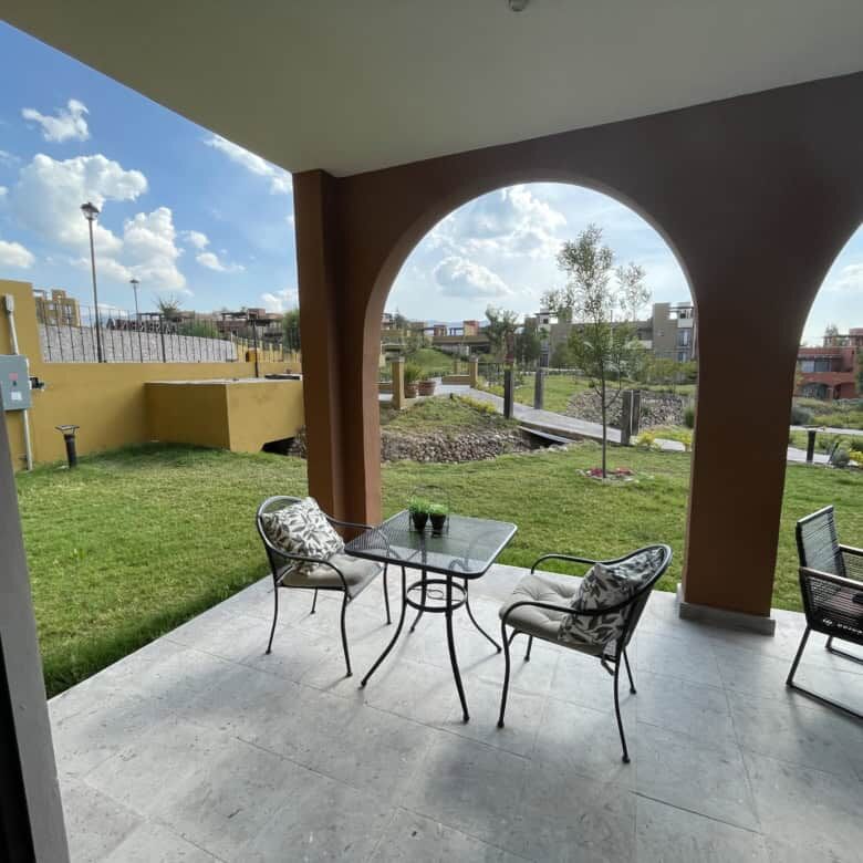 Beautiful outdoor patio in La Serena Residencial, San Miguel de Allende. Perfect for relaxing and en.