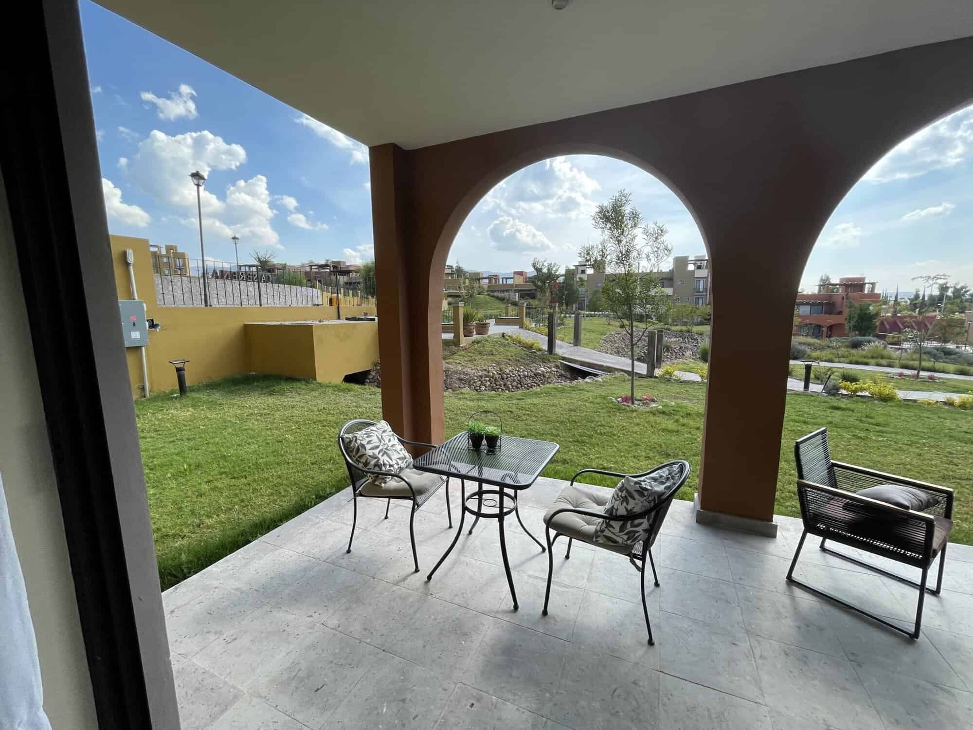 Beautiful outdoor patio in La Serena Residencial, San Miguel de Allende. Perfect for relaxing and en.