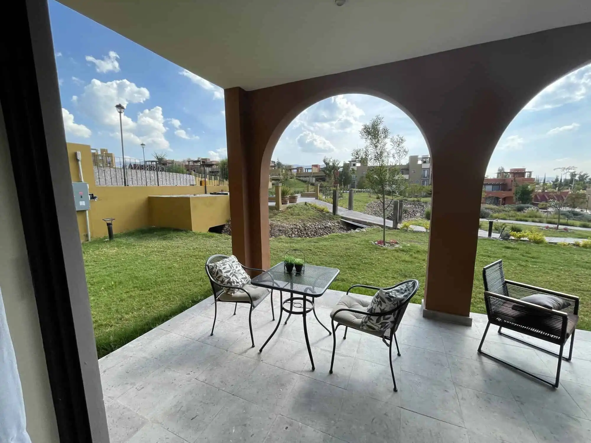 Beautiful outdoor patio in La Serena Residencial, San Miguel de Allende. Perfect for relaxing and en.