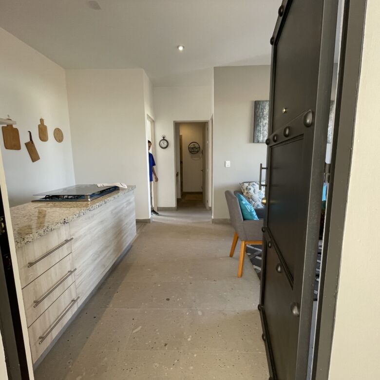 Interior view of a modern 2-bedroom apartment in La Serena Residencial, San Miguel de Allende.