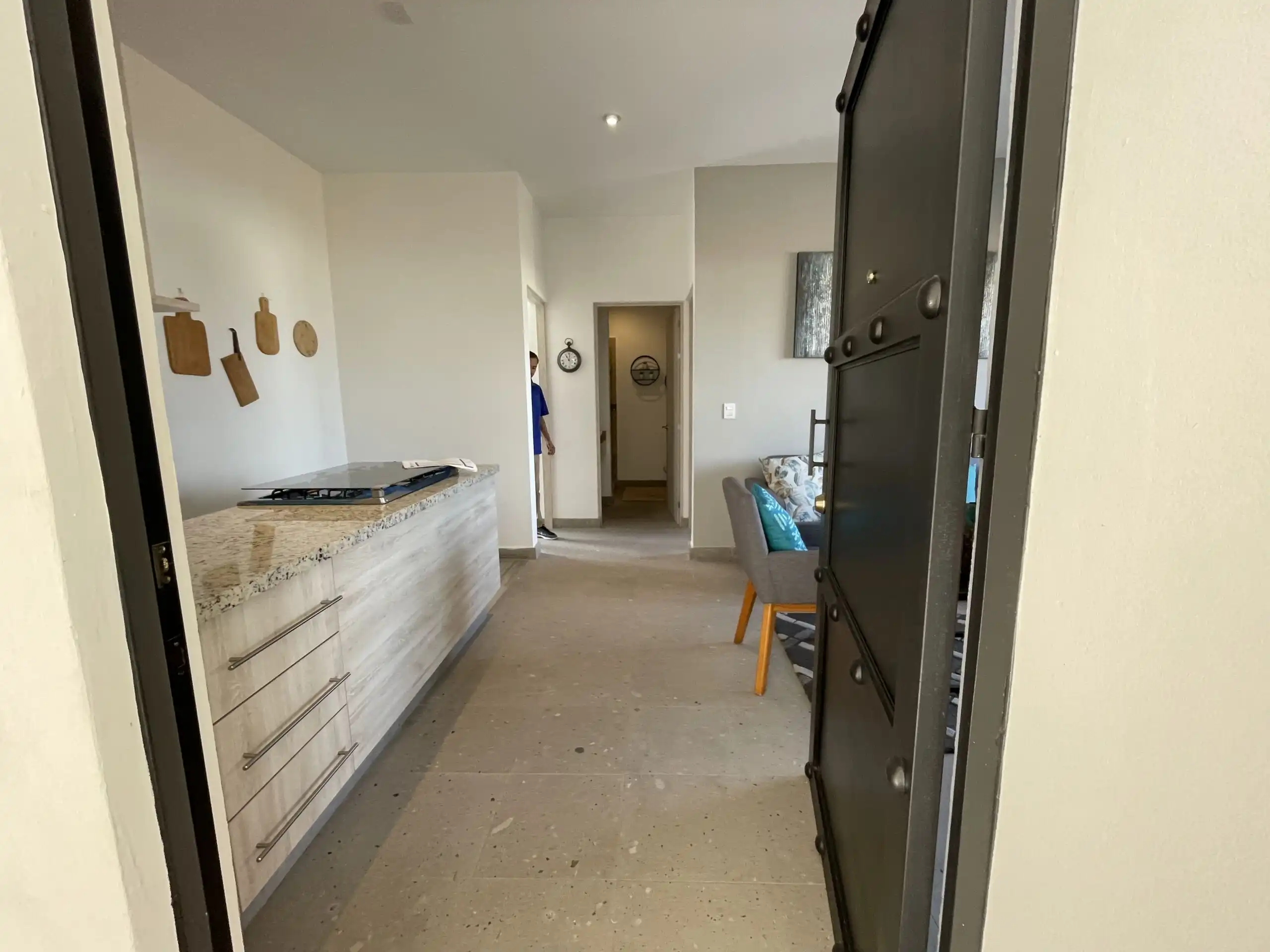 Interior view of a modern 2-bedroom apartment in La Serena Residencial, San Miguel de Allende.