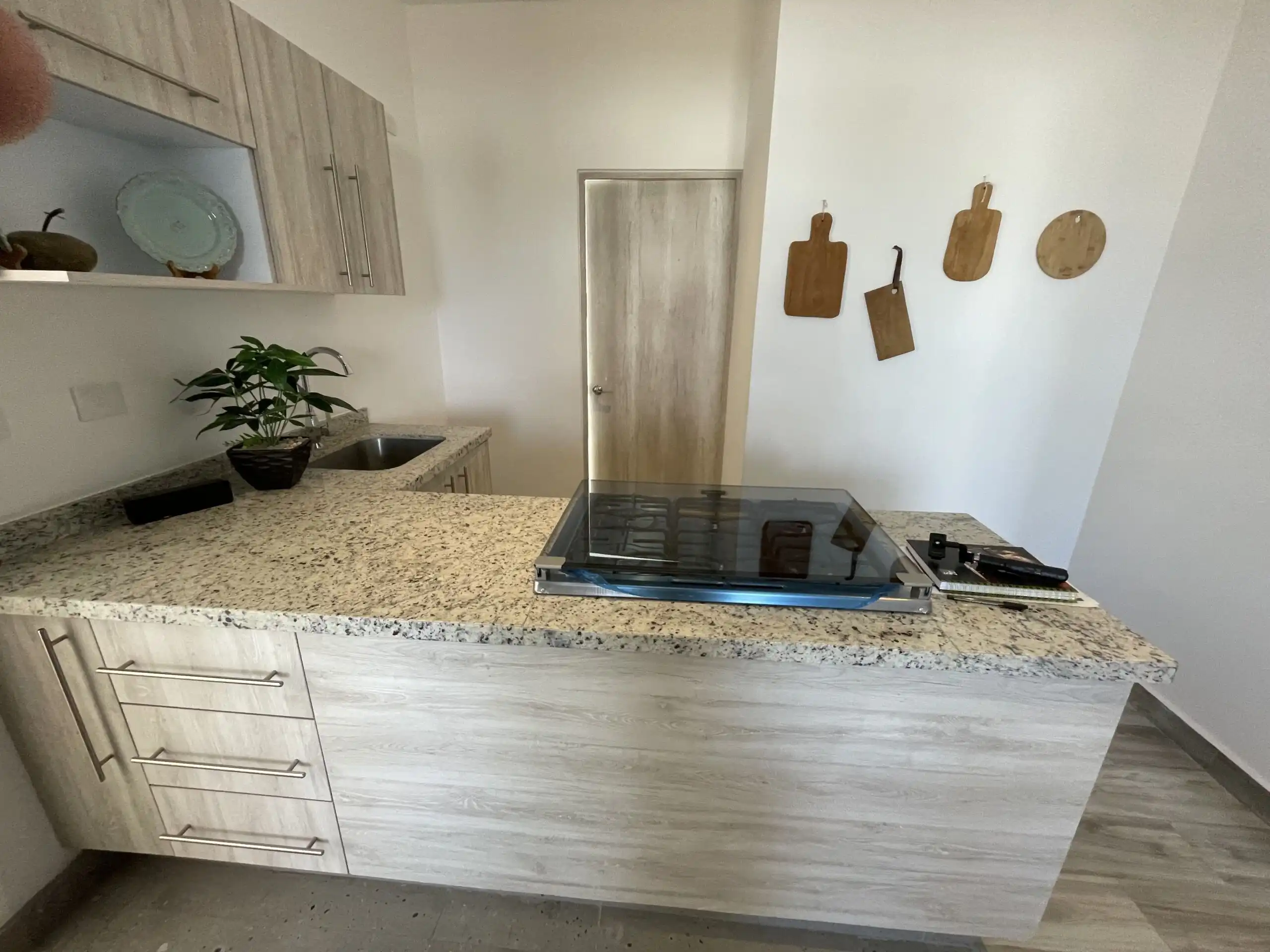 Contemporary 2-bedroom apartment with open kitchen in San Miguel de Allende.