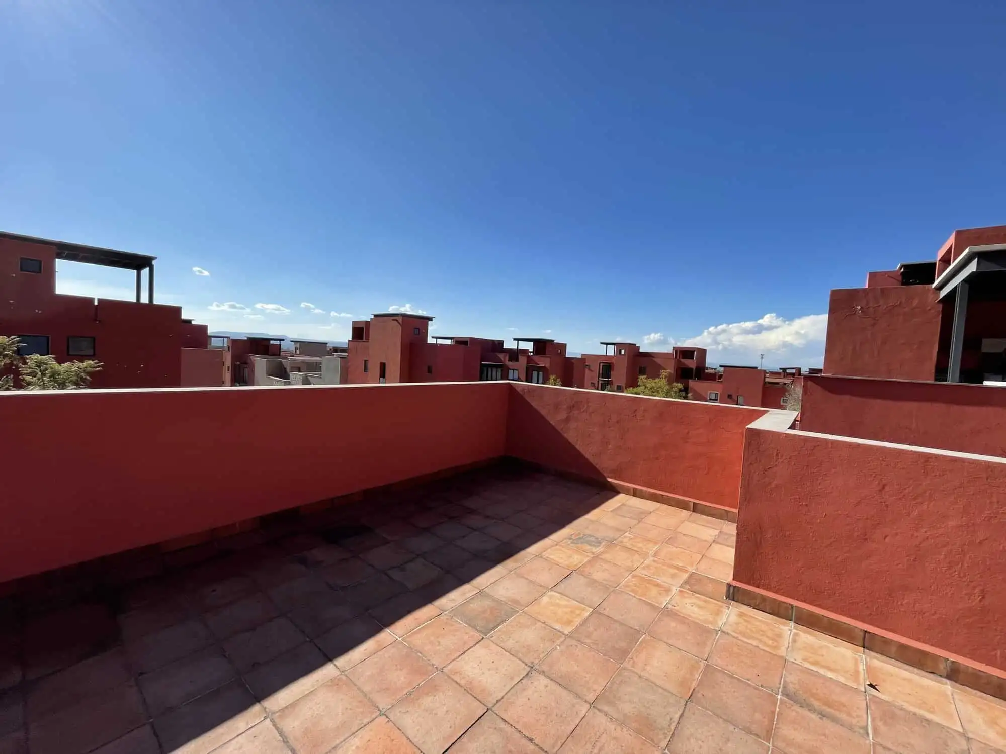 Rooftop terrace of a luxury 4-bedroom home in Punta de Cielo, San Miguel de Allende, with stunning c.