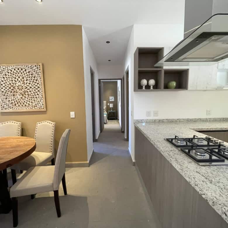 Floor home with 3 bedrooms, open-plan living, and modern kitchen in San Miguel de Allende.