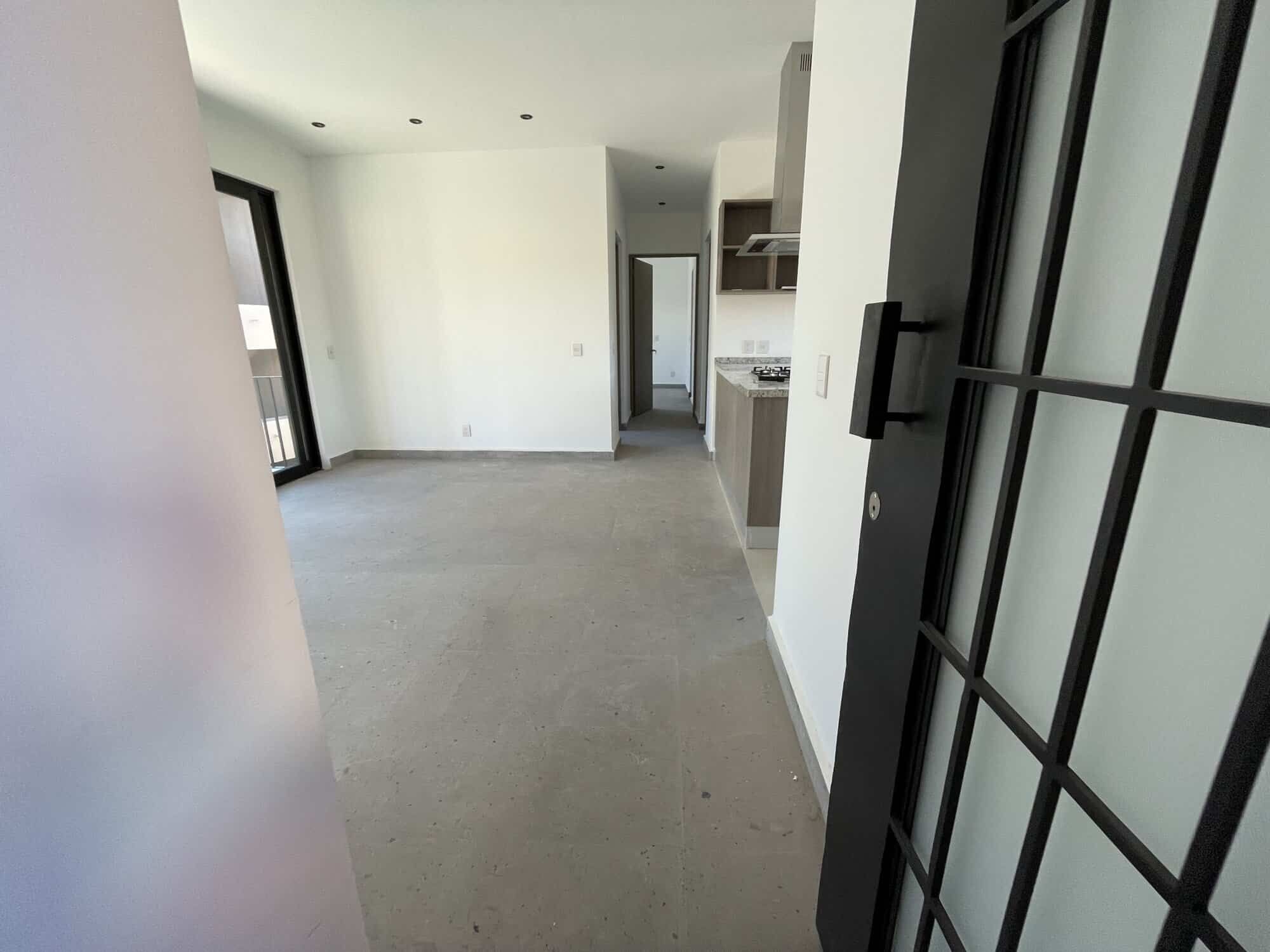 Bright, open-concept interior of a penthouse condo in San Miguel de Allende.