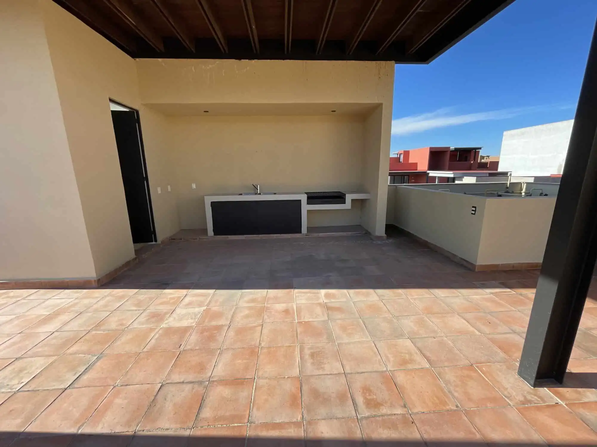 Penthouse Rooftop Terrace in San Miguel de Allende Rooftop terrace with outdoor kitchen in a penthouse condo, offering stunning city views in San Migue.