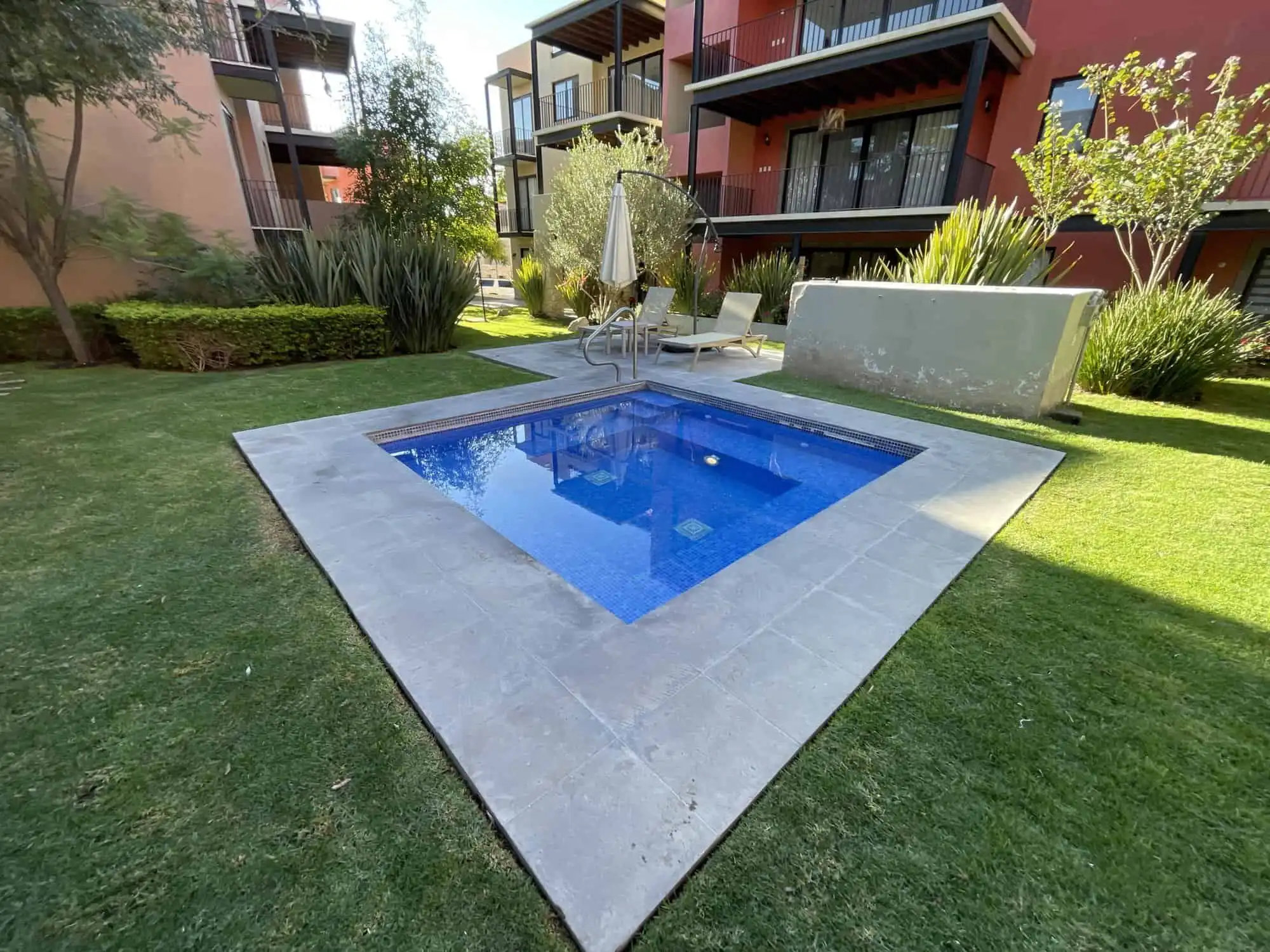 Modern apartment with private pool and garden in San Miguel de Allende Private pool and lush garden at a penthouse condo in San Miguel de Allende.