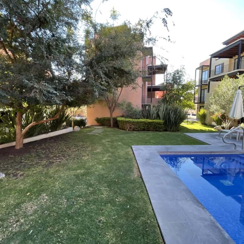Luxury penthouse condo with private rooftop terrace and pool in San Miguel de Allende. Modern design.
