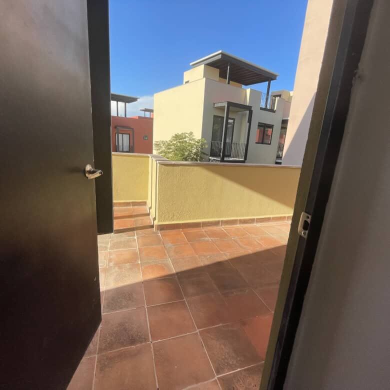 Spacious balcony view of modern Punta del Cielo residence in San Miguel de Allende.