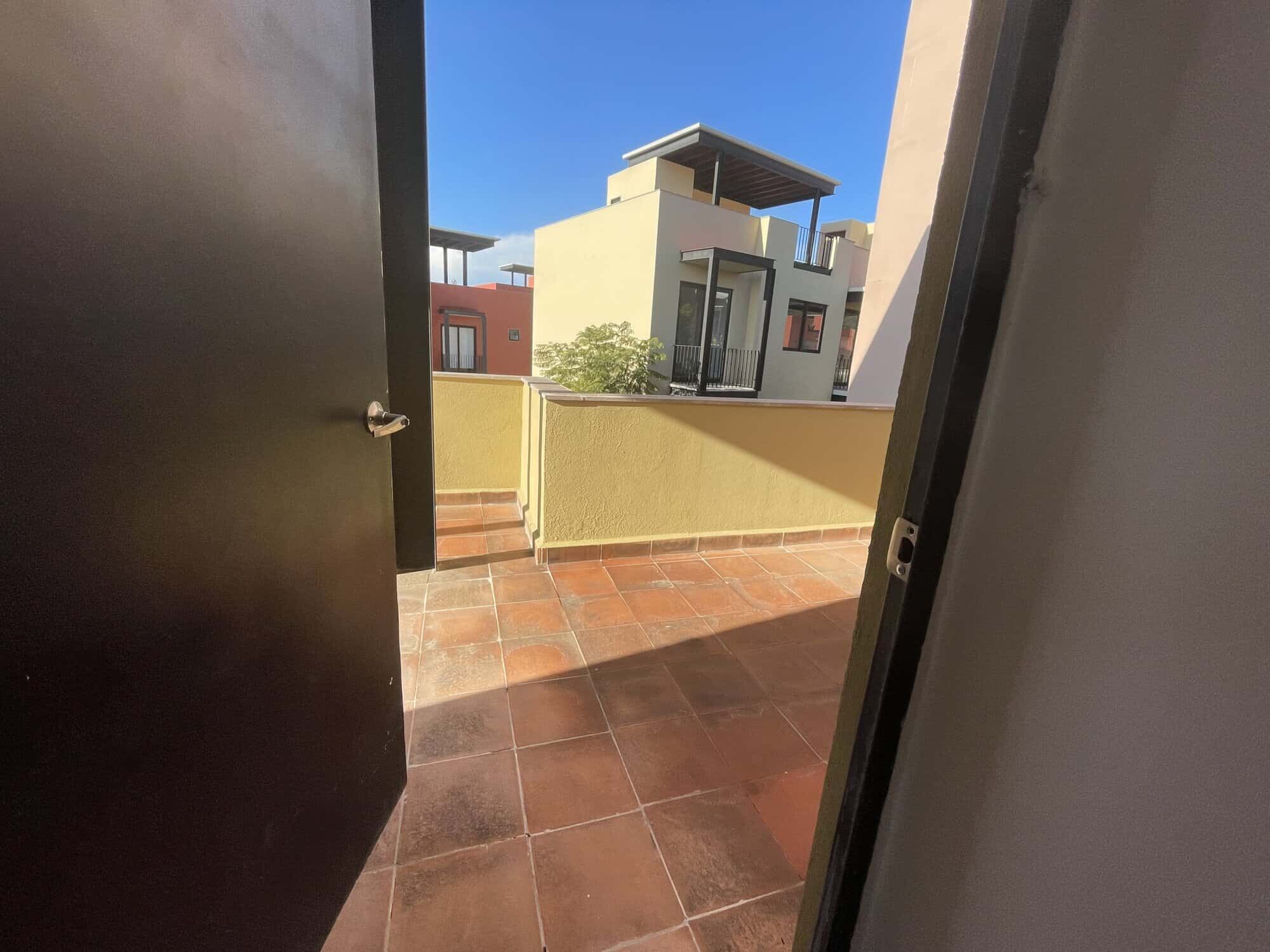Spacious balcony view of modern Punta del Cielo residence in San Miguel de Allende.