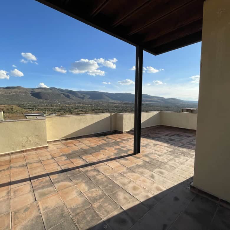 Spacious terrace of a luxury 2-bedroom penthouse in Punta del Cielo, Santa Cruz, San Miguel de Allen.