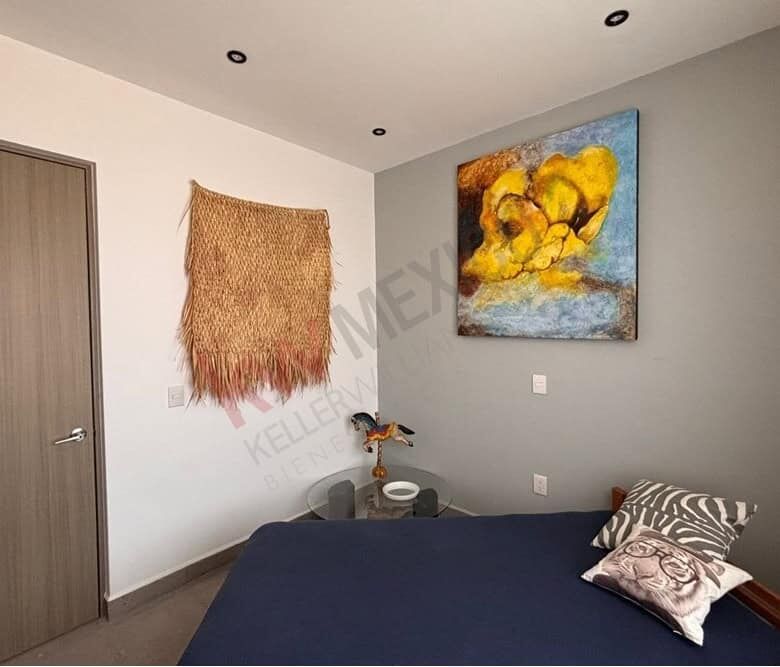 Penthouse Bedroom with Art in Punta de Cielo, San Miguel de Allende.