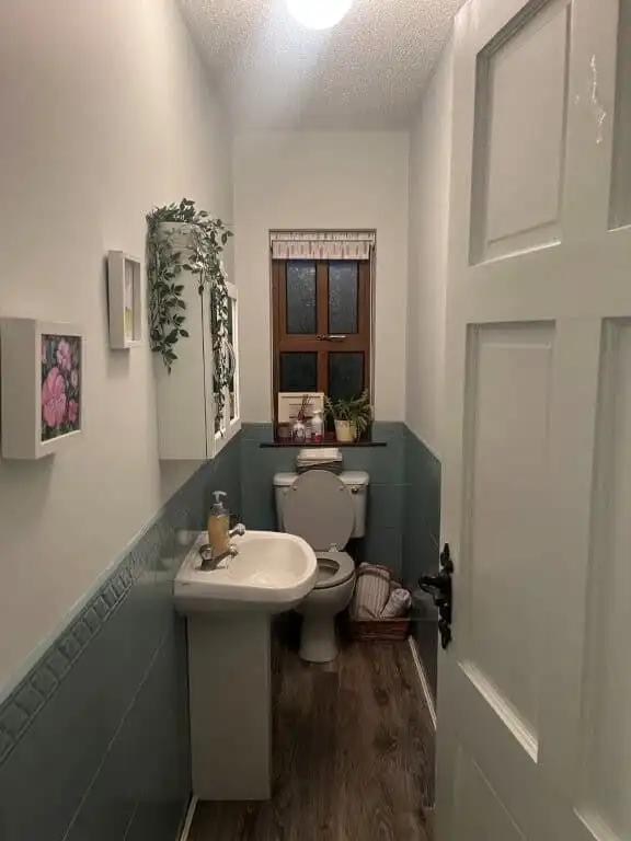 Spacious bathroom with modern fixtures in a luxurious estate for sale in Tooreen Kilcolgan.